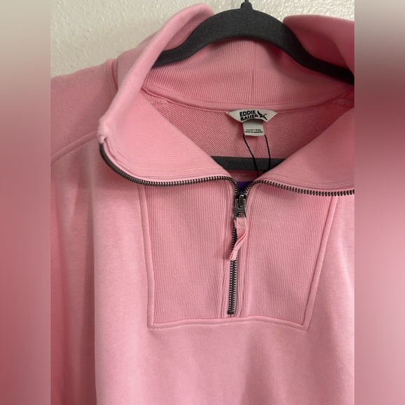 Eddie Bauer Quarter Zip Pullover Sweatshirt Pink Womens Size XXL - Picture 3 of 8